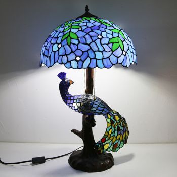 LongHuiJing Tiffany Stained Glass Reading Desk Light 16