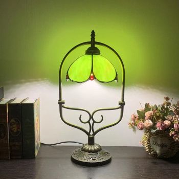 Illuminating Elegance: LONGHUIJING 8-Inch Handcrafted Stained Glass Table Lamp