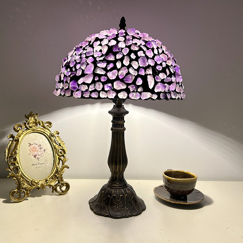 LongHuiJing 12Inch Tiffany Style Floor Lamp Stained Glass Shade 1 Lights Antique Base for European Living Room