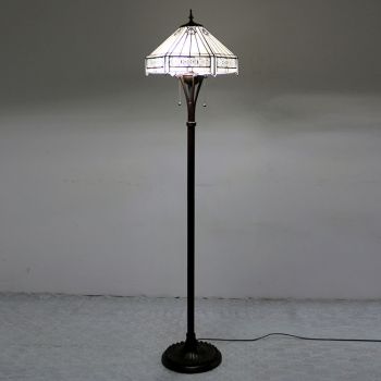 LongHuiiJing Tiffany Style Turkey Floor Light Vintage American Stained Glass Floor Lamps Creative Pattern Lampshade