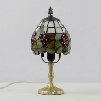 LongHuiJing Mini vintage grape art table lamp Tiffany stained glass bar restaurant decorated table lamps